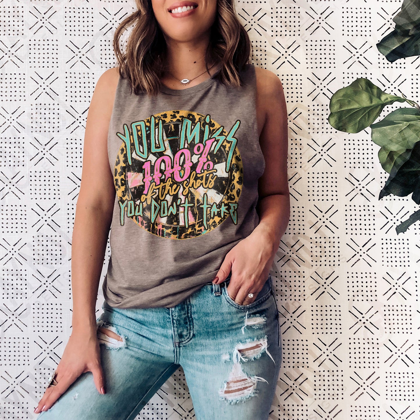 The Shots You Don't Take Sublimation Design PNG Digital Download Printable Cheetah Archery