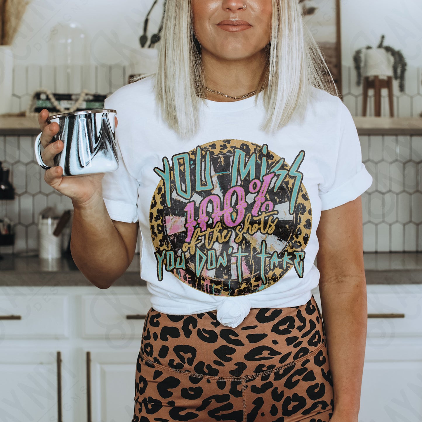 The Shots You Don't Take Sublimation Design PNG Digital Download Printable Cheetah Archery