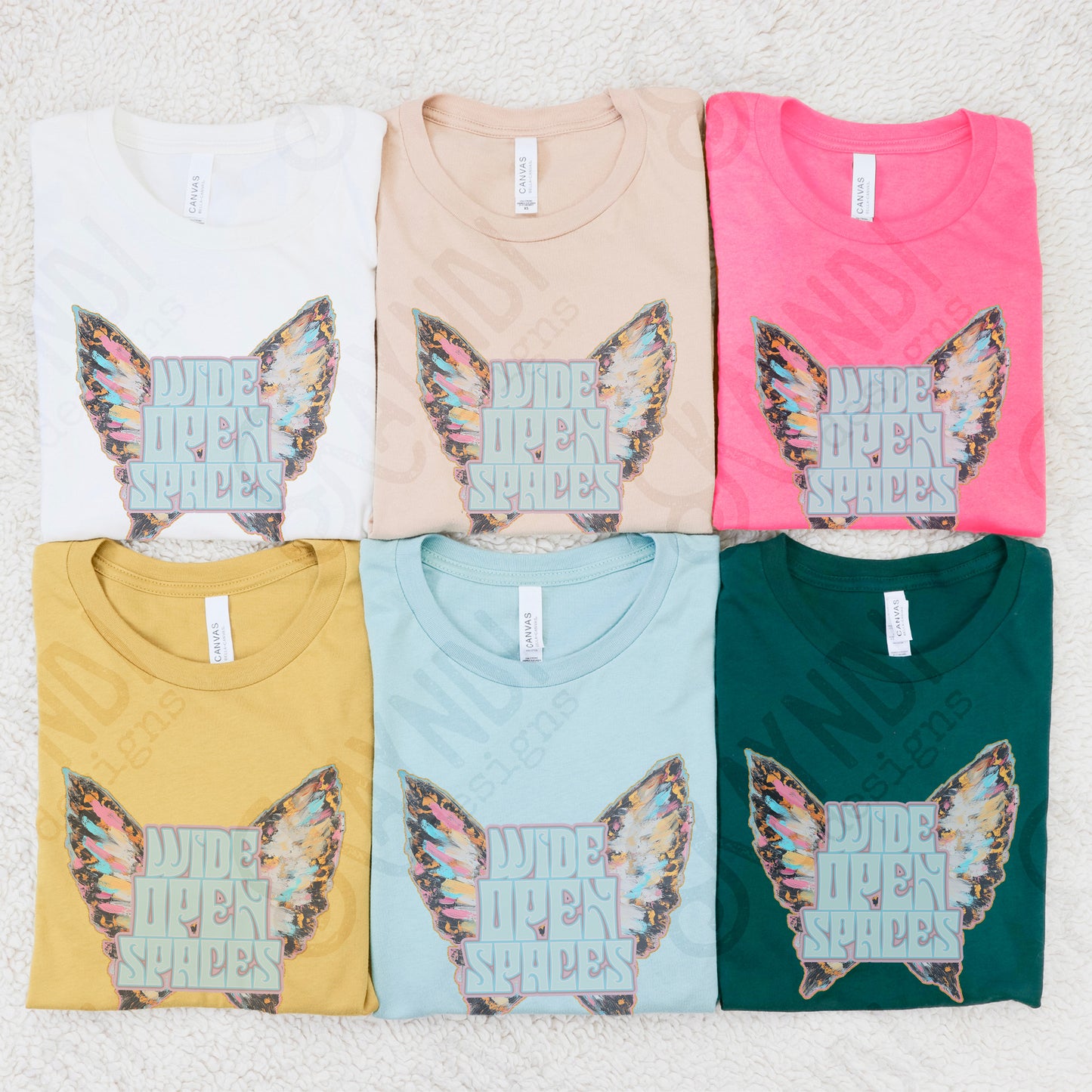 Wide Open Spaces Sublimation Design PNG Digital Download Printable Wings Pastel