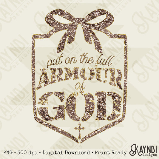 Armour of God Sublimation Design PNG Digital Download Printable Faith Christian Vintage