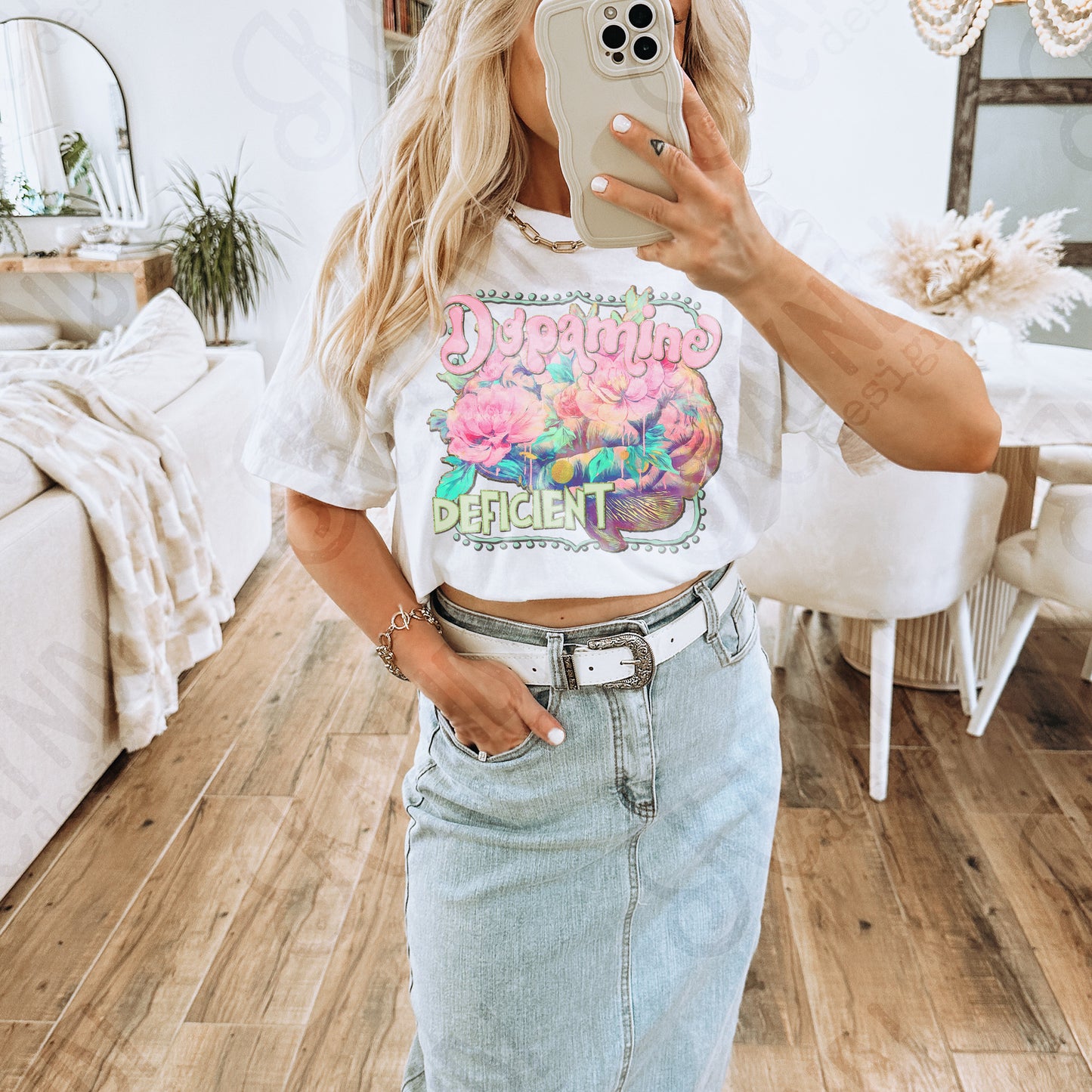 Dopamine Deficient Sublimation Design PNG Digital Download Printable Florals Flowers Colorful