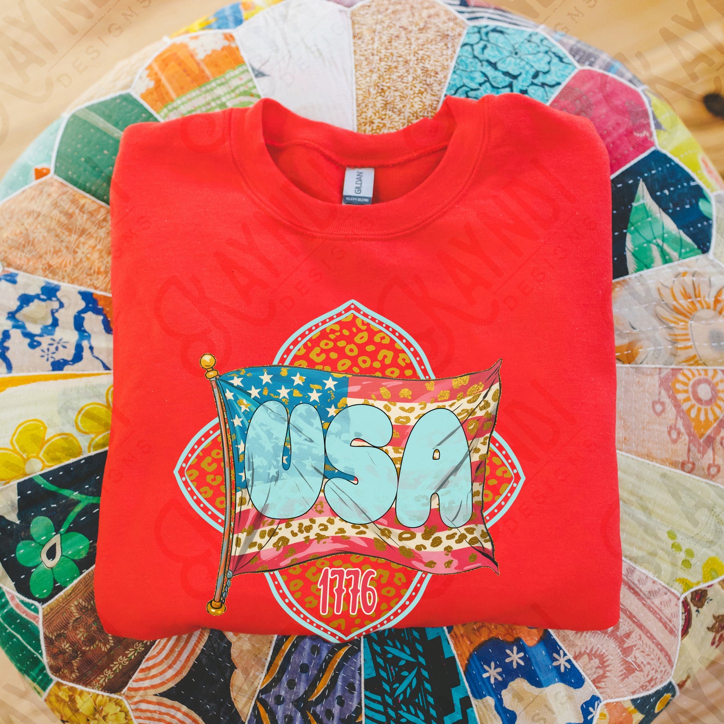 USA Flag Leopard Spots Sublimation Design PNG Digital Download Printable Patriotic Flags