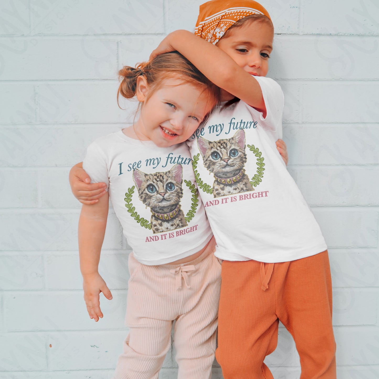 I see my future Sublimation Design PNG Digital Download Printable Cat Preppy