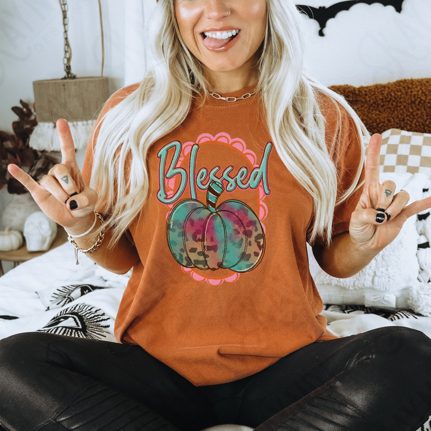 Blessed Leopard Pumpkin PNG Digiral Download Sublimation DTF Print