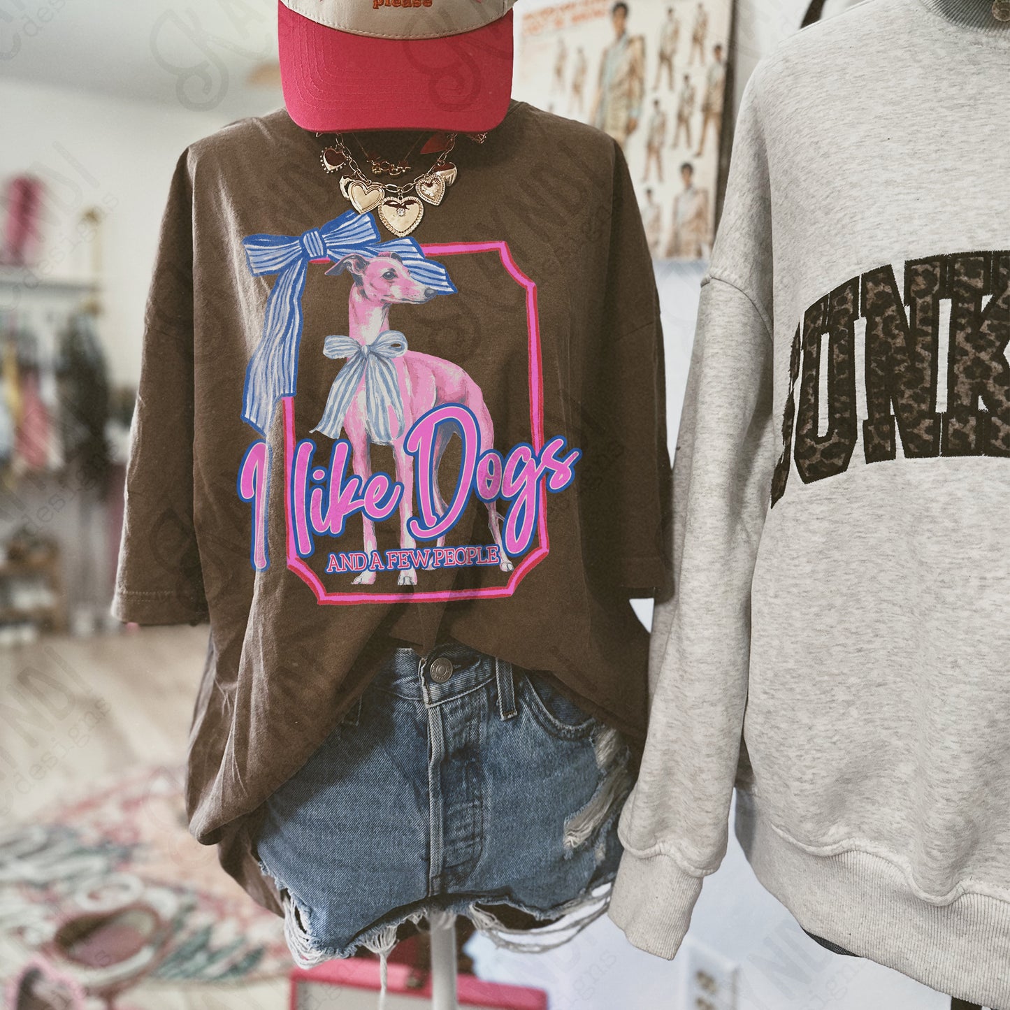 I Like Dogs and a Few People Greyhound PNG Digiral Download Sublimation DTF Print