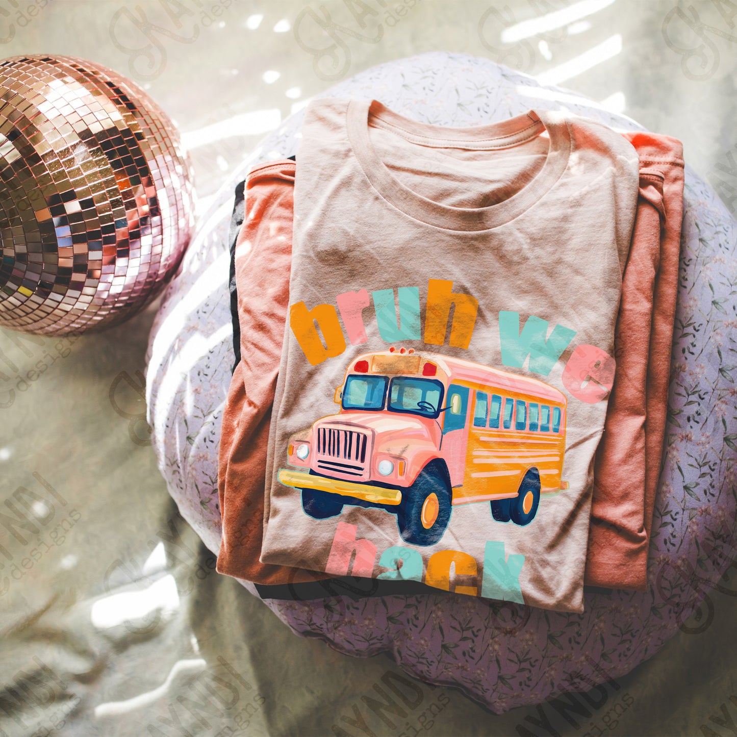 Bruh We Back Pink Sublimation Design PNG Digital Download Printable Girls School Bus