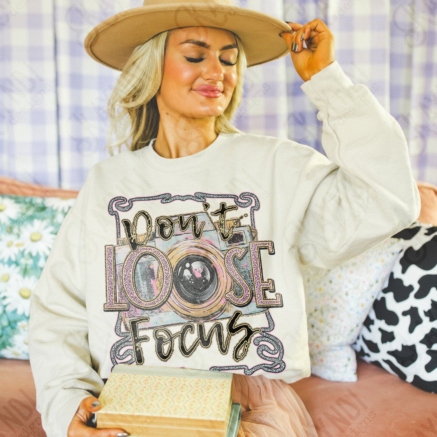 Dont Loose Focus Sublimation Design PNG Digital Download Printable Camera Photography Sparkle
