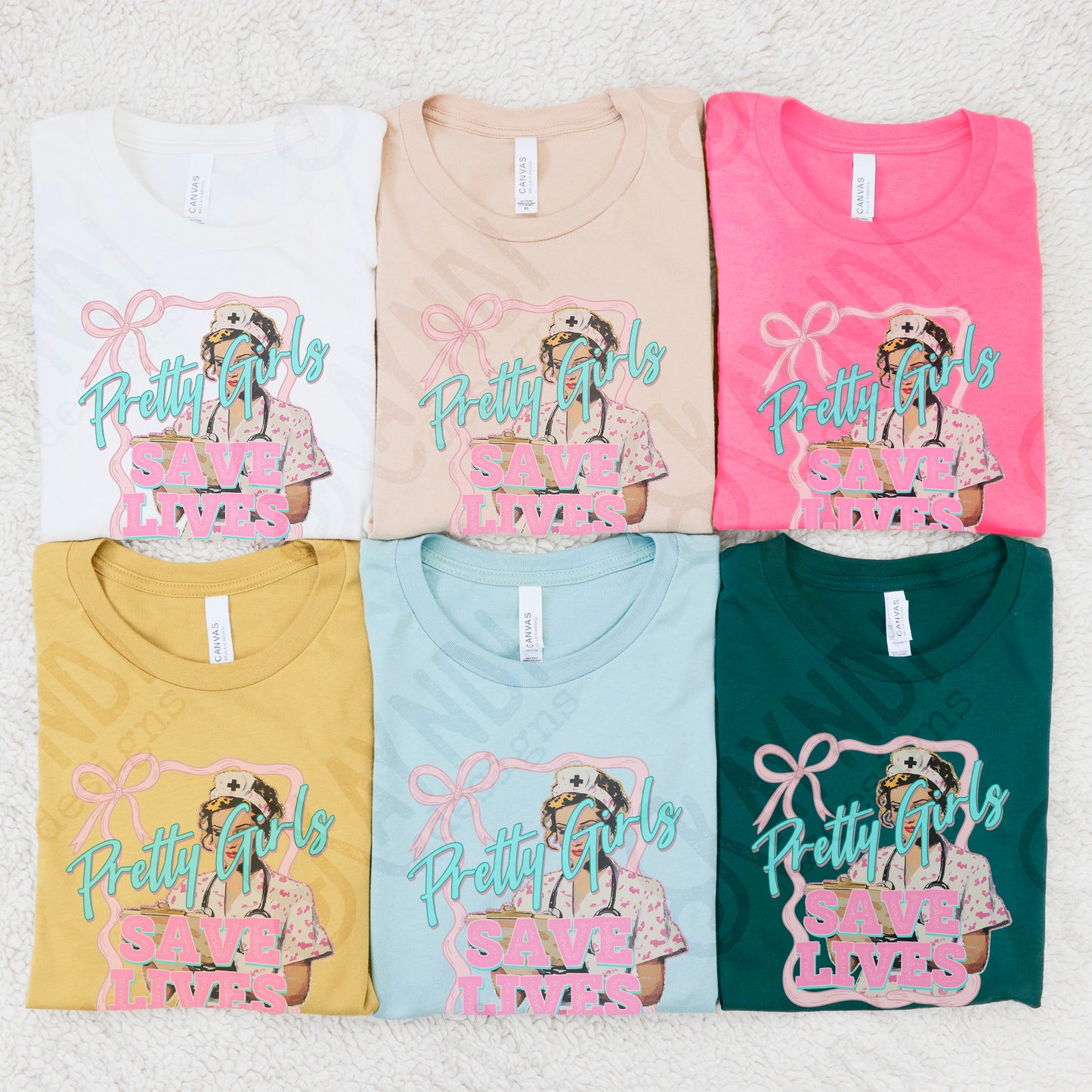 Pretty Girls Save Lives Sublimation Design PNG Digital Download Printable Nurse Pink Cheetah