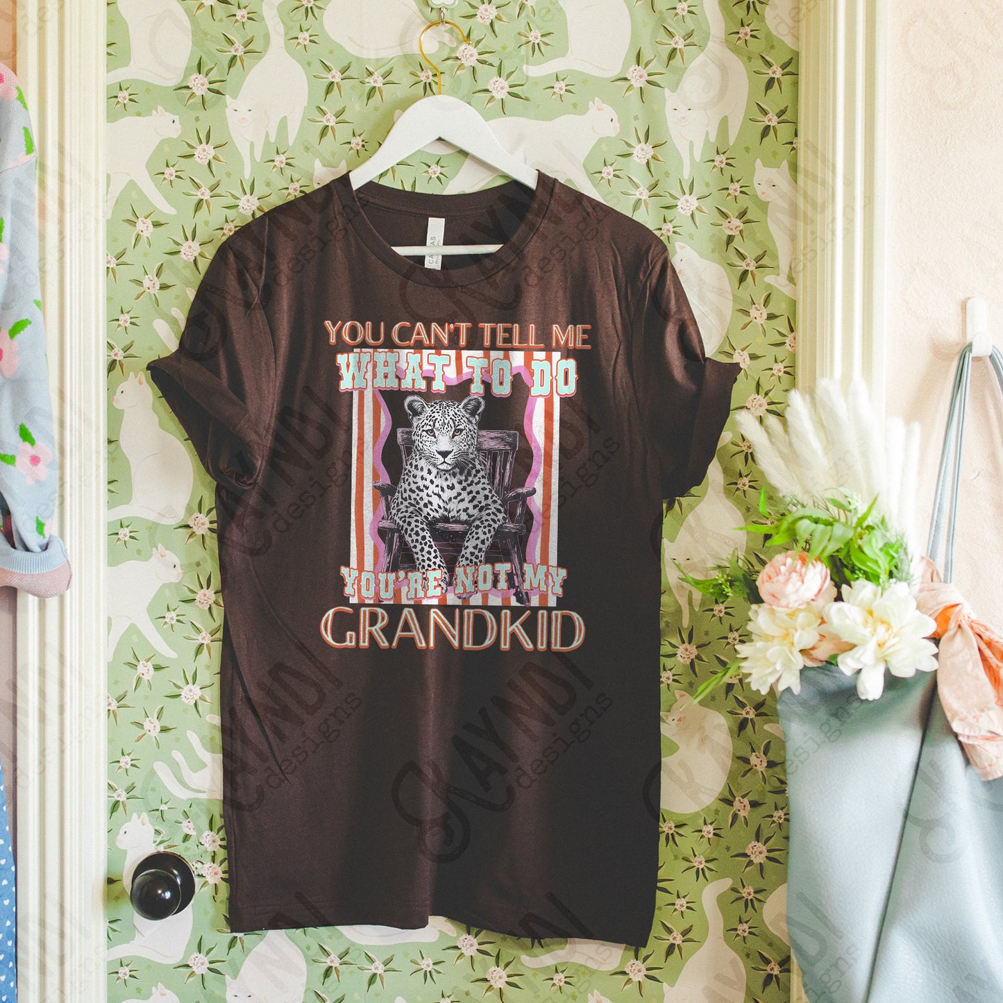 You Can't Tell Me What to Do Sublimation Design PNG Digital Download Printable Cheetah Grandkid Grandma