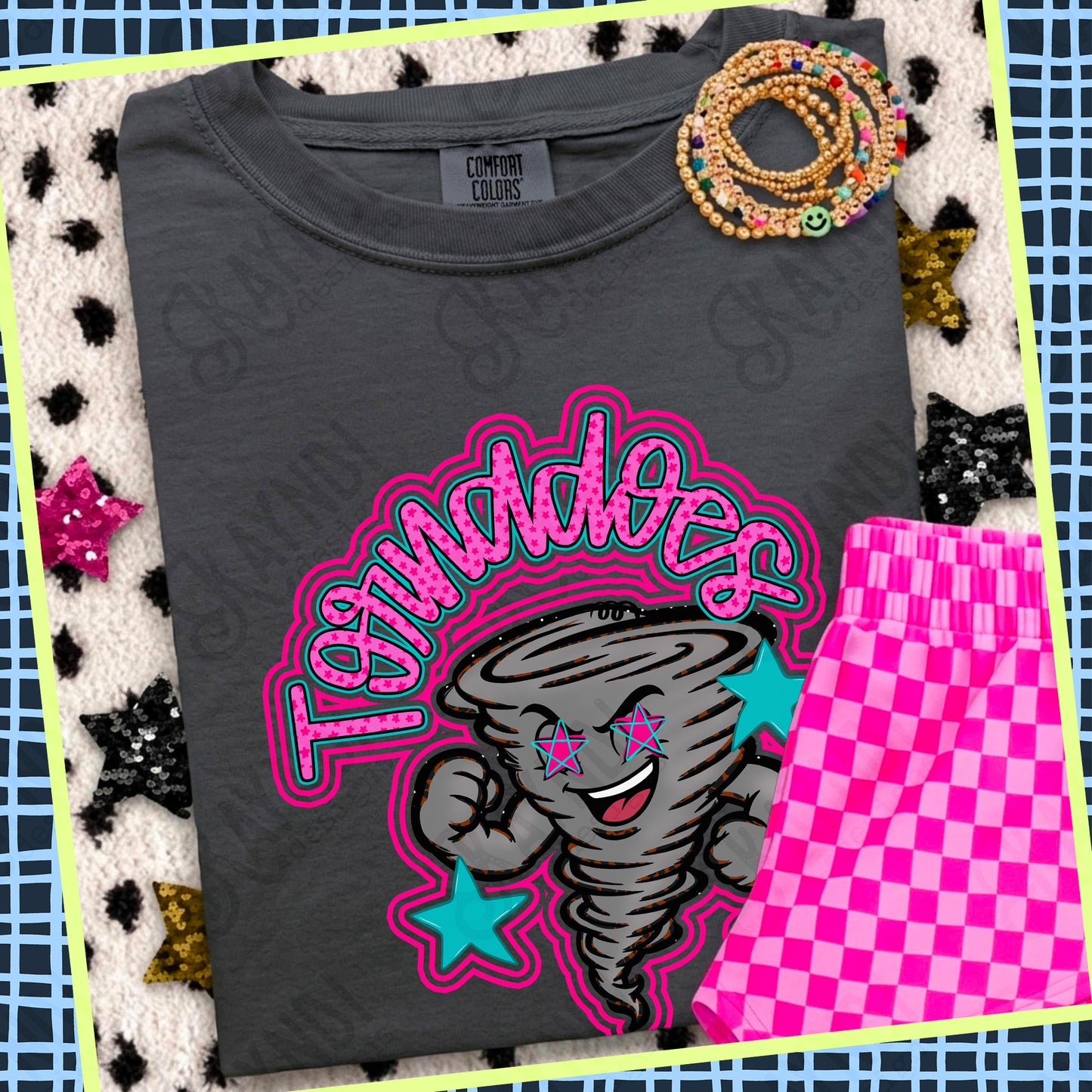 Friendly Mascot Tornado Pink Colorful PNG Digital Download Sublimation DTF Print Preppy Colorful Mascot Spirit