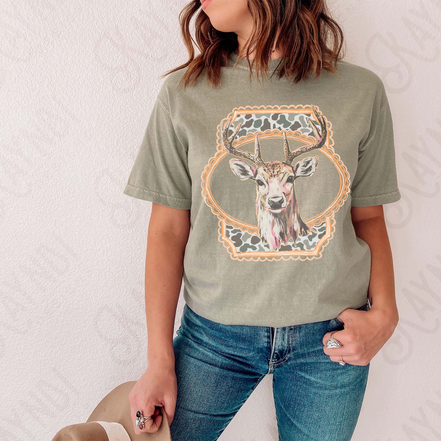 Deer Camo 2 Sublimation Design PNG Digital Download Printable Vintage Pocket Design Hunting
