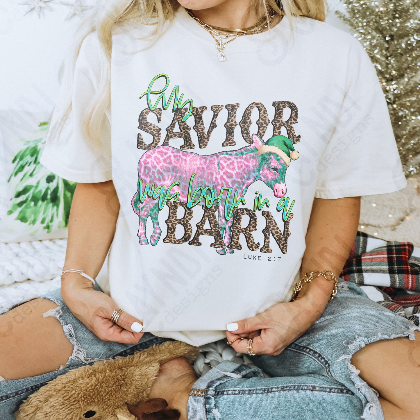 Born in a Barn Pink Sublimation Design PNG Digital Download Printable Christmas Farm Wild Western
