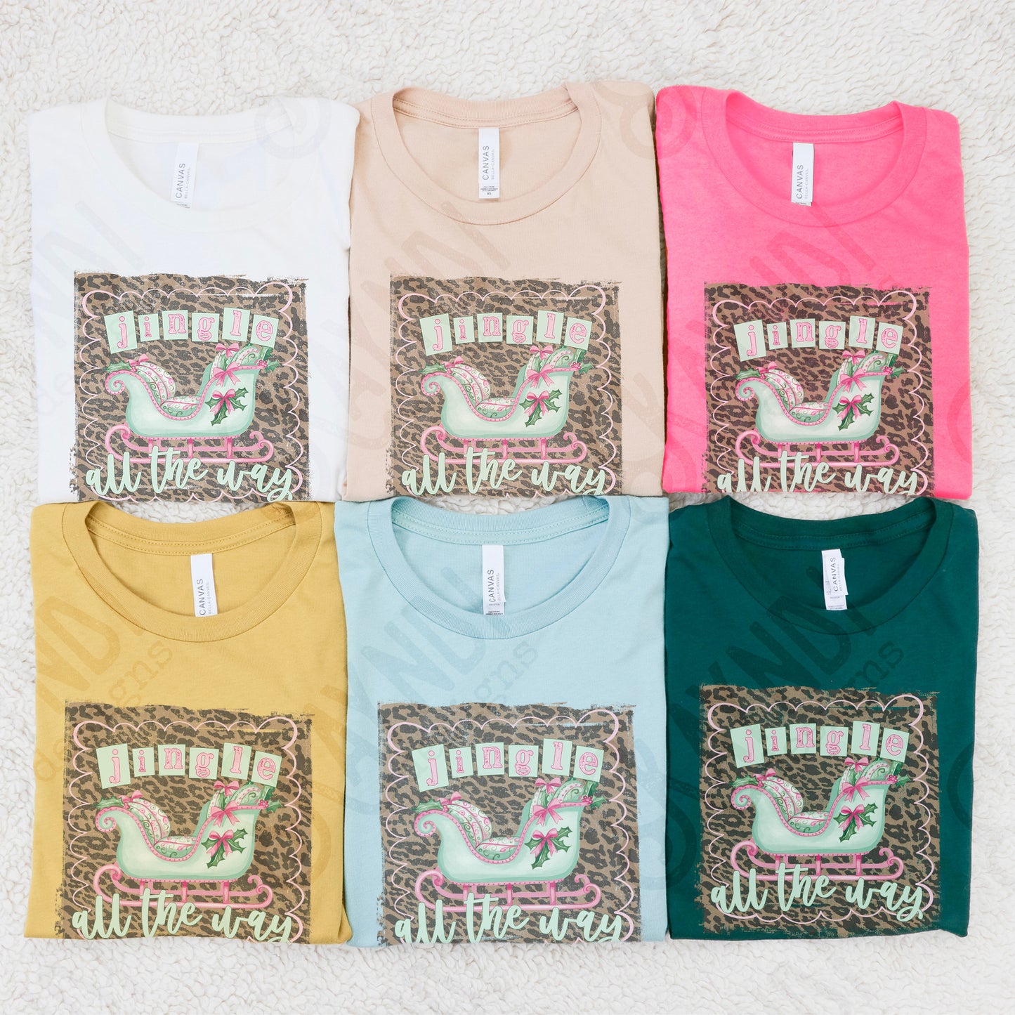 Jingle all the Way Sleigh Sublimation Design PNG Digital Download Printable Pink Retro Christmas