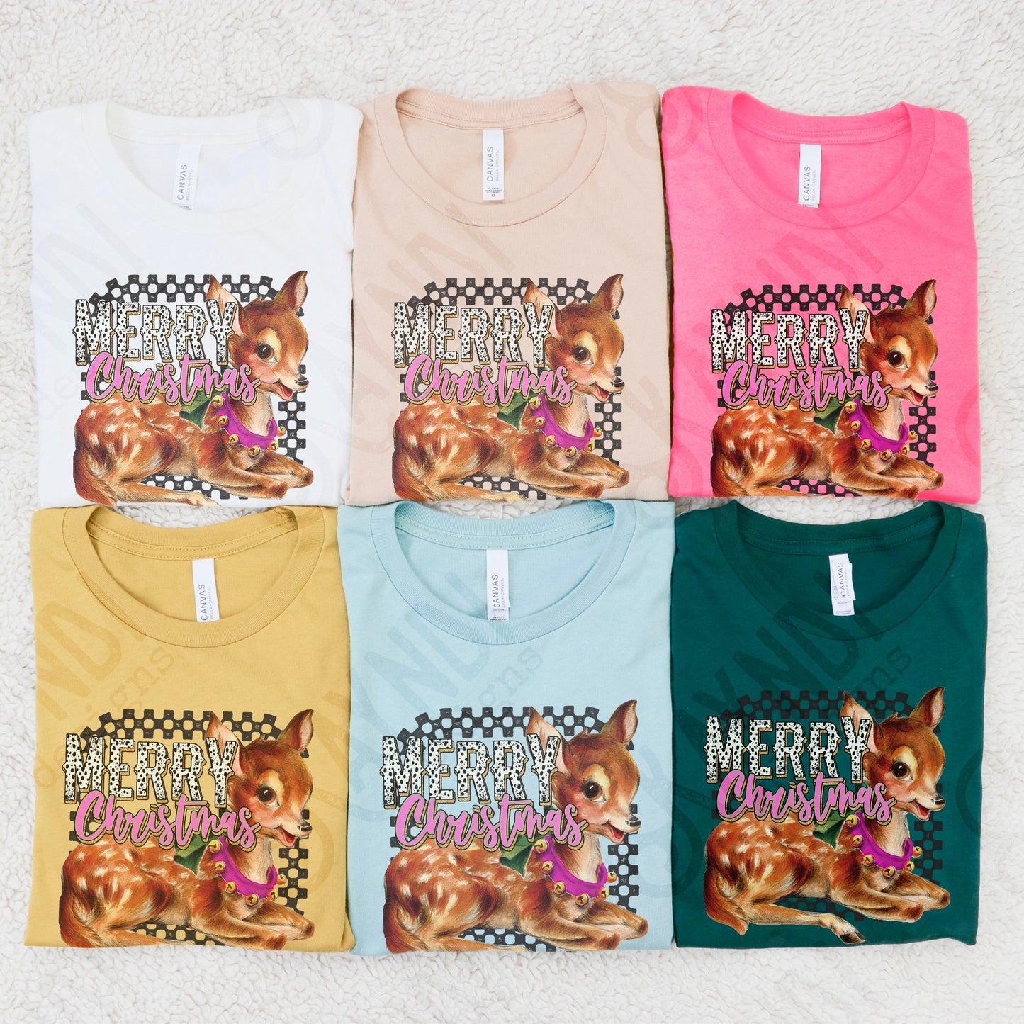 Merry Christmas Deer Pink Sublimation Design PNG Digital Download Printable Retro Vintage Christmas