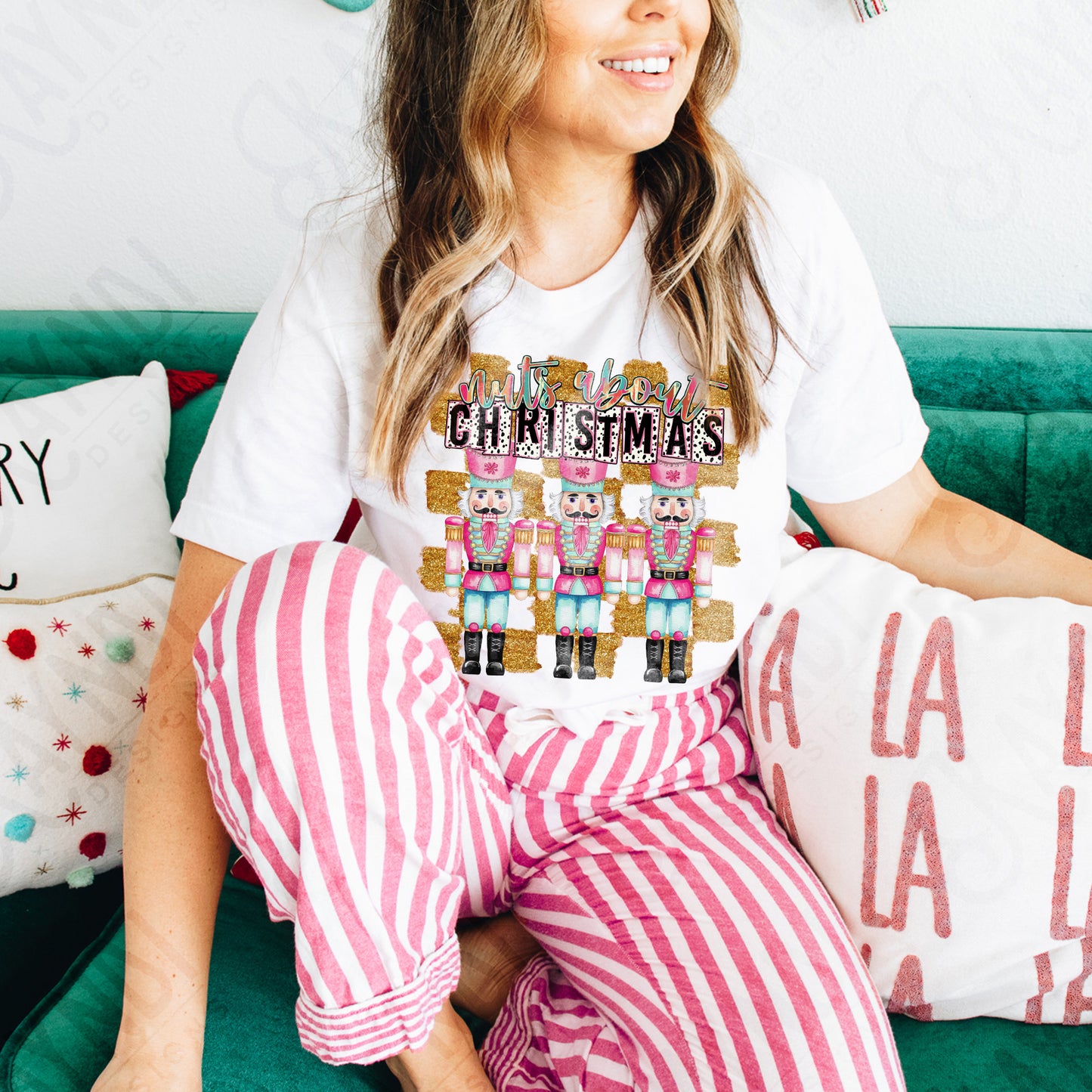 Nuts about Christmas Sublimation Design PNG Digital Download Printable Retro Vintage Christmas Nutcrackers