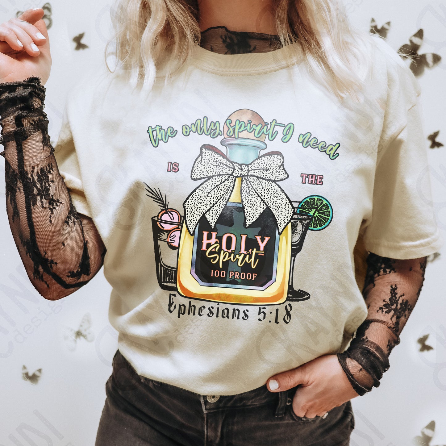 The Only Spirit I Need is the Holy Spirit Design PNG Digital Download Printable Spirits Holy