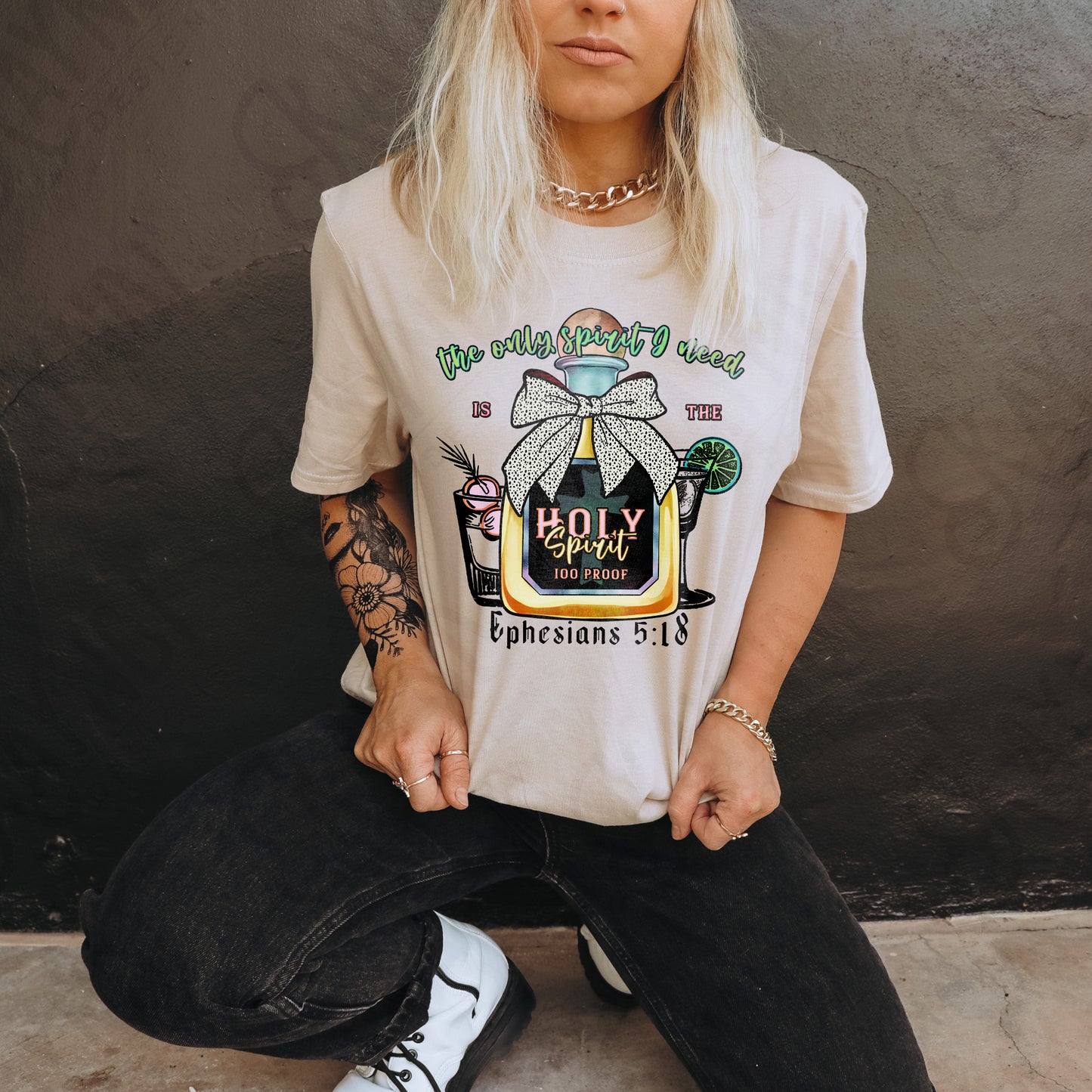 The Only Spirit I Need is the Holy Spirit Design PNG Digital Download Printable Spirits Holy