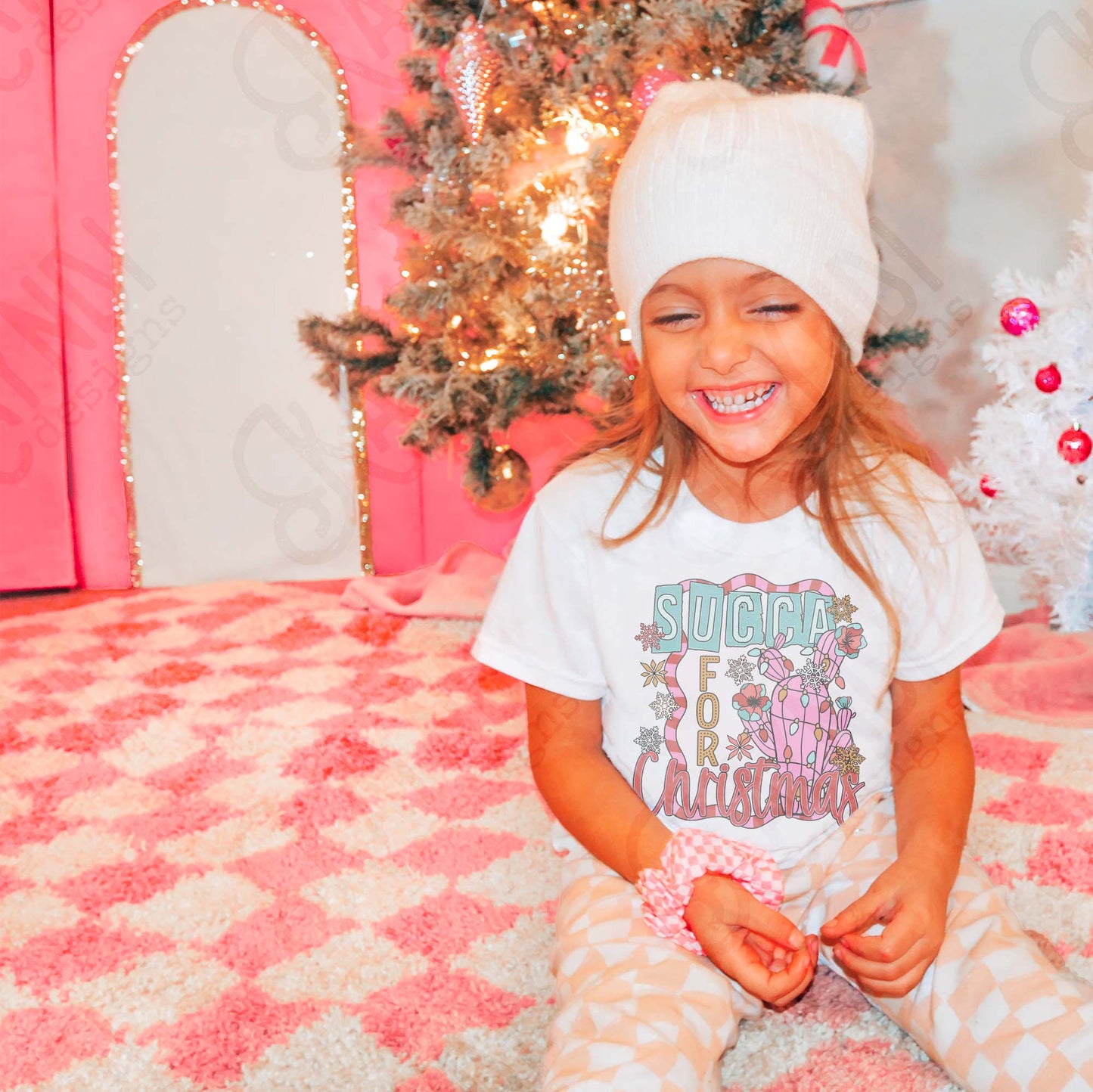 Succa for Christmas Sublimation Design PNG Digital Download Christmas Funny Cactus Lights