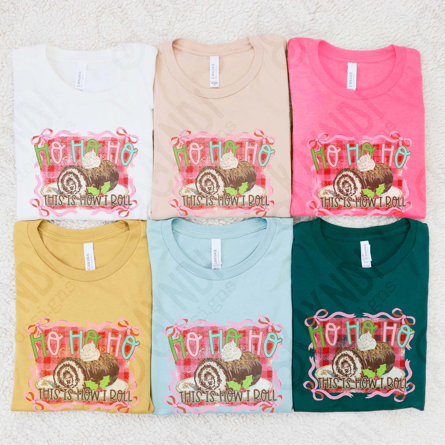 This is How I Roll Sublimation Design PNG Digital Download Christmas Snacks Bows Cake