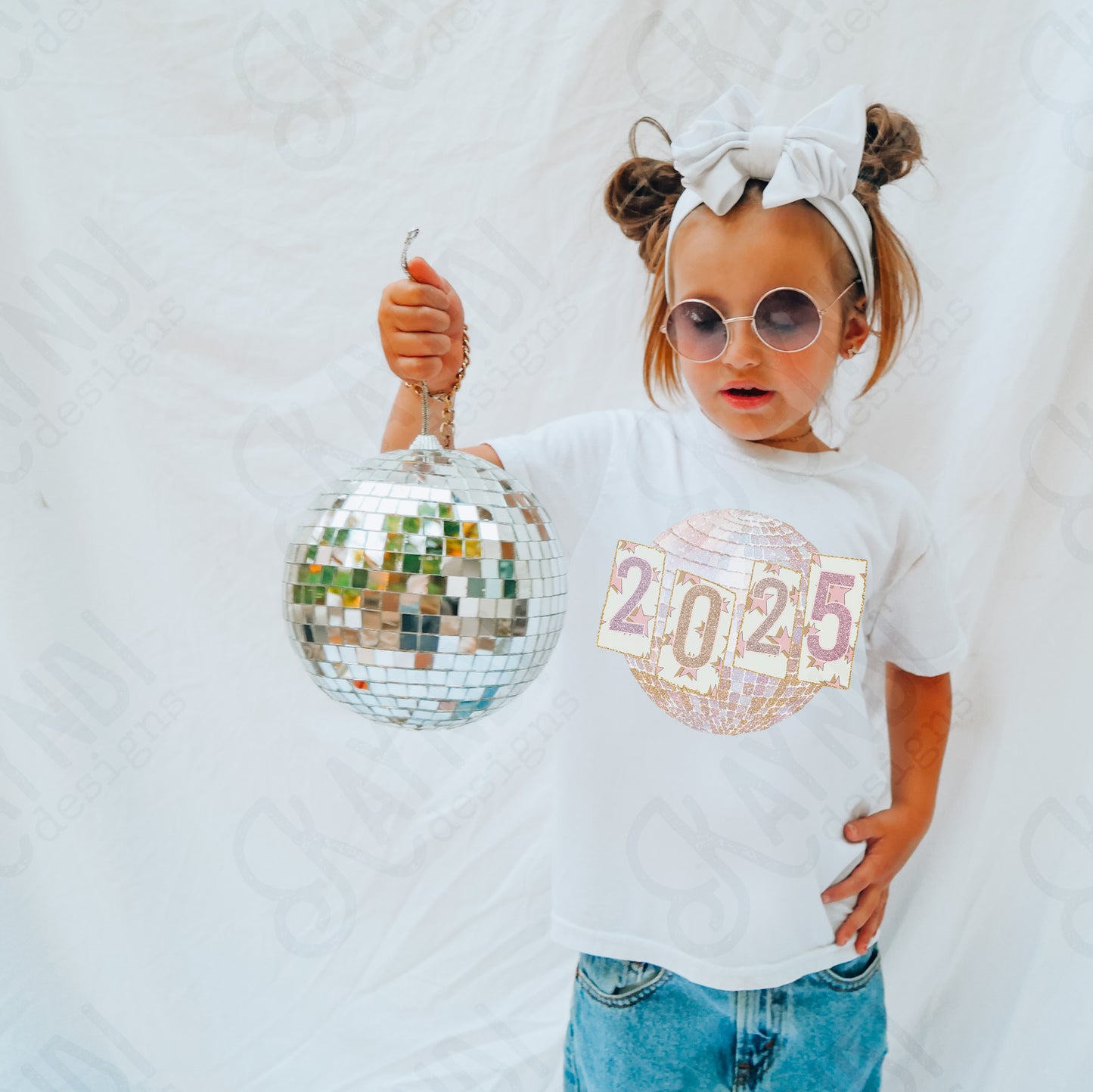 Disco Ball Sublimation Design PNG Digital Download Printable 2025 New Years