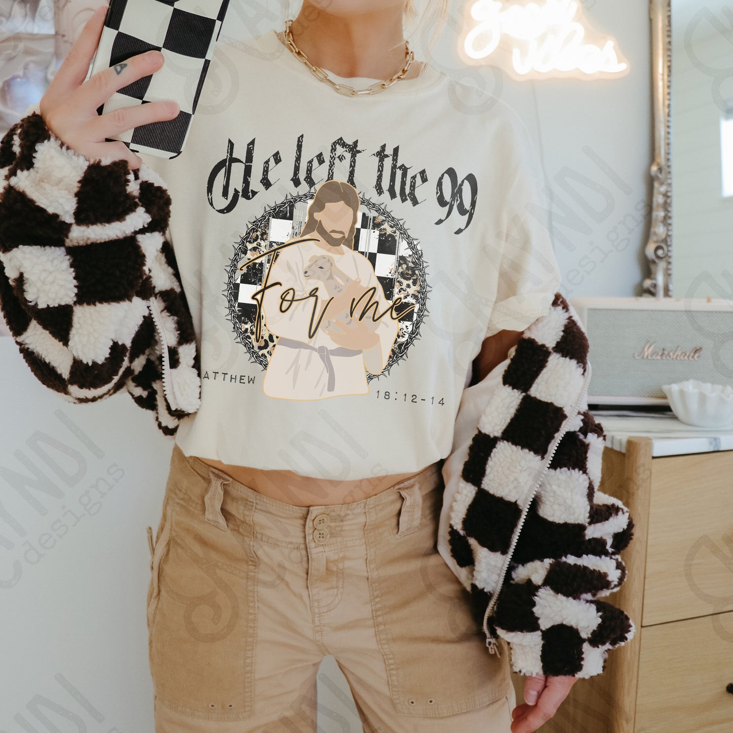 He Left the 99 Sublimation Design PNG Digital Download Printable Matthew Christian