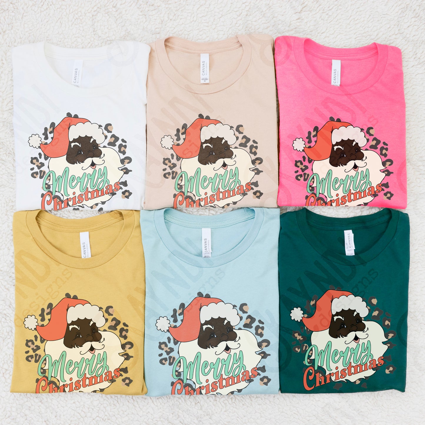 Merry Christmas Santa 1 Sublimation Design PNG Digital Download Printable Christmas Cheetah