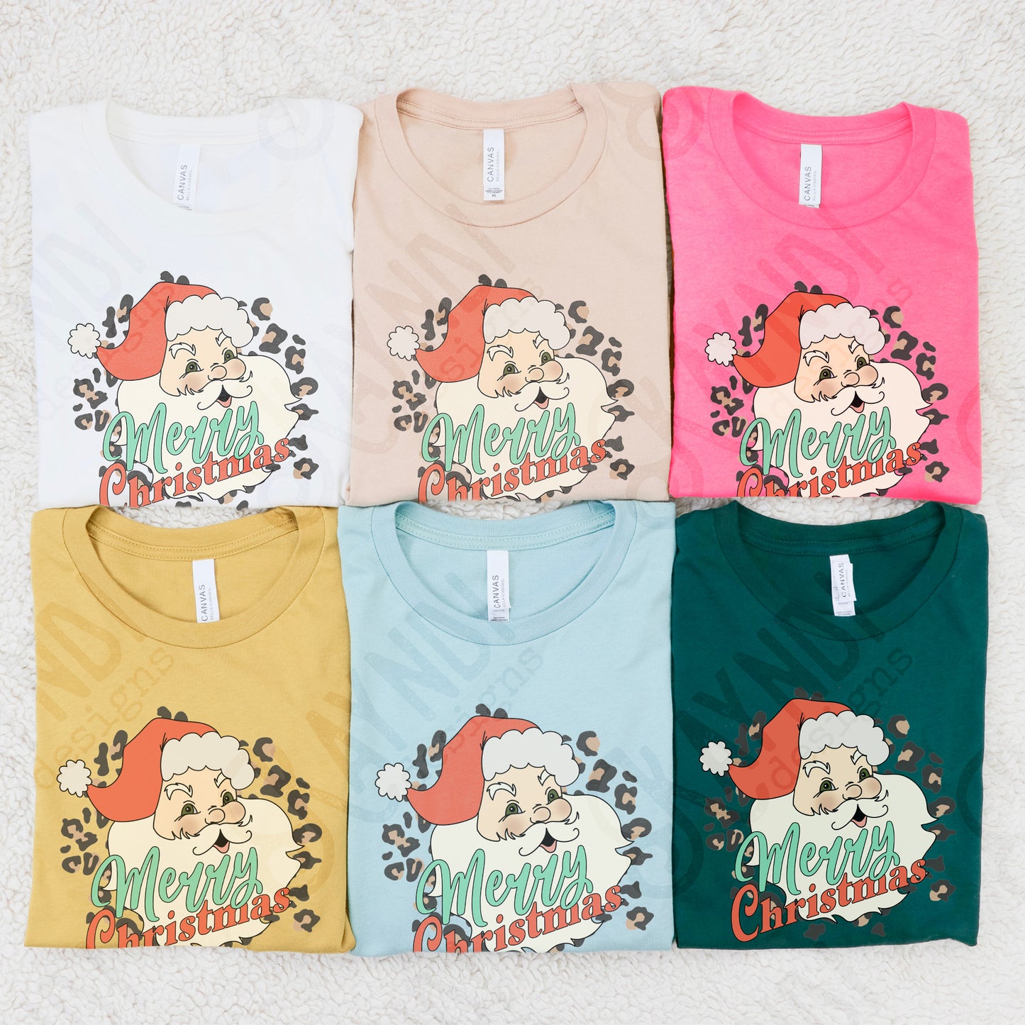 Merry Christmas Santa Sublimation Design PNG Digital Download Printable Christmas Cheetah