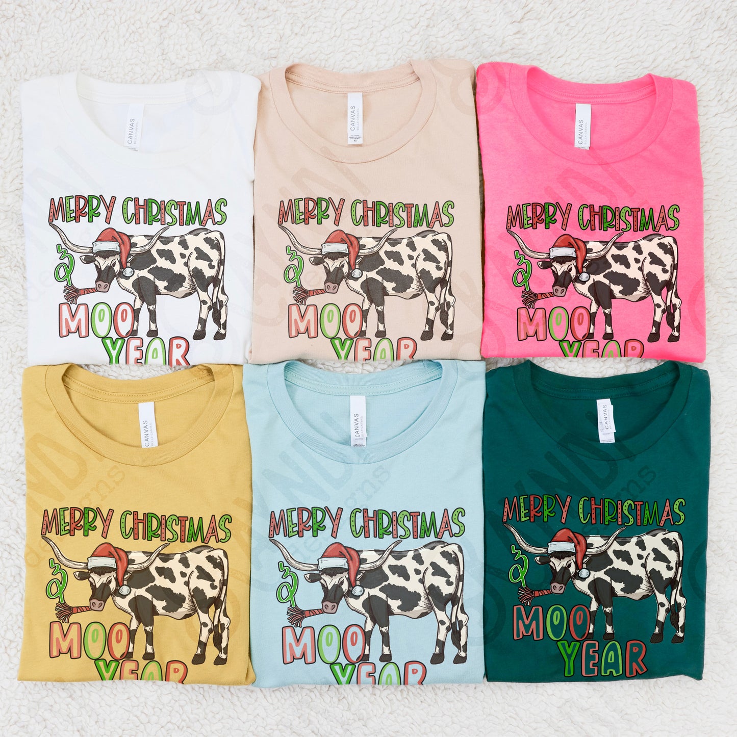 Moo Year Black Sublimation Design PNG Digital Download Printable Christmas Western Fun New Years