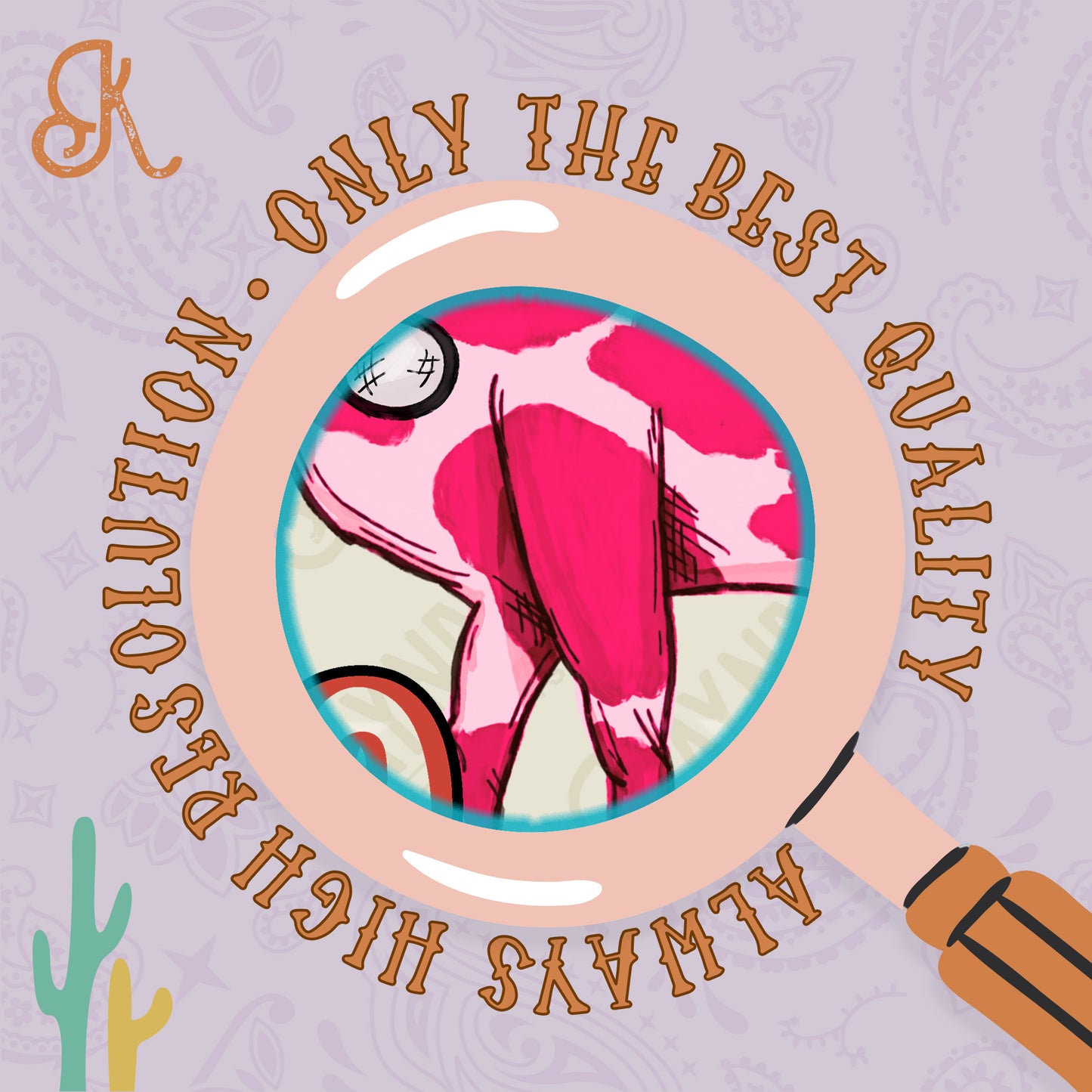 Moo Year Pink Sublimation Design PNG Digital Download Printable Christmas Western Fun New Years