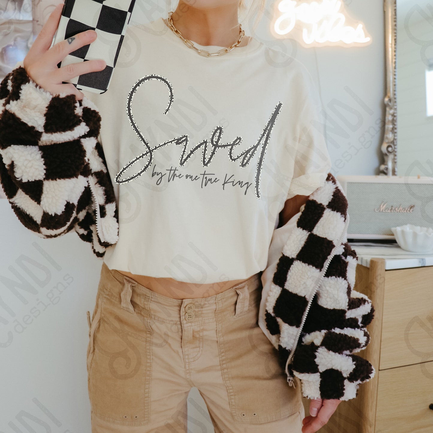 Saved by the One True King Sublimation Design PNG Digital Download Printable Christian