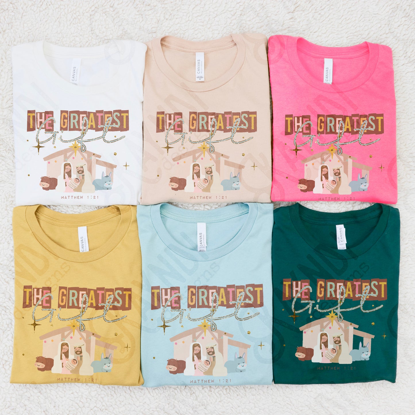 The Greatest Gift Sublimation Design PNG Digital Download Printable Matthew Christian Christmas