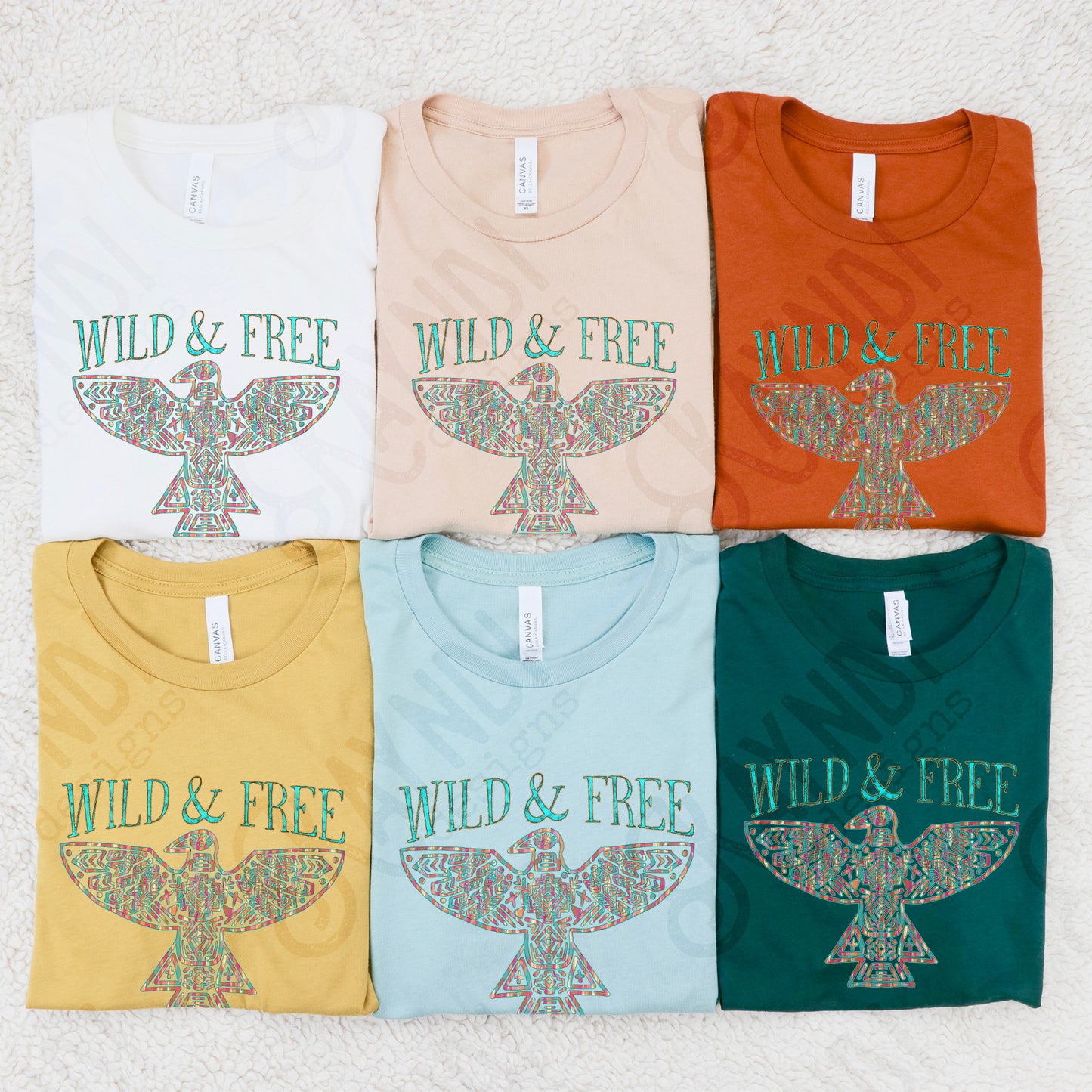 Wild and Free Sublimation Design PNG Digital Download Printable Western Freebird