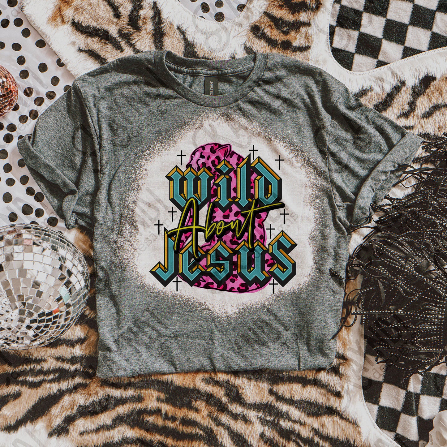 Wild about Jesus Pink Fierce Faith Collab Design Sublimation Design PNG Digital Download Printable Cute Pink Leopard Cheetah Grunge