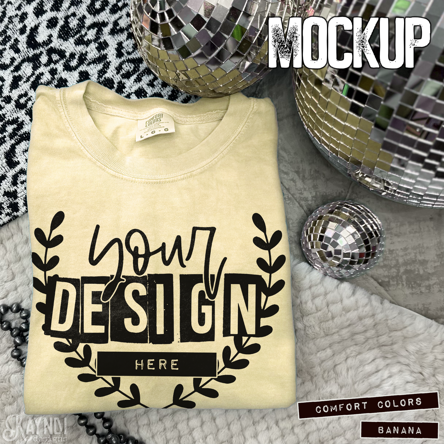 Comfort Colors Banana High Quality JPG File Mock-up