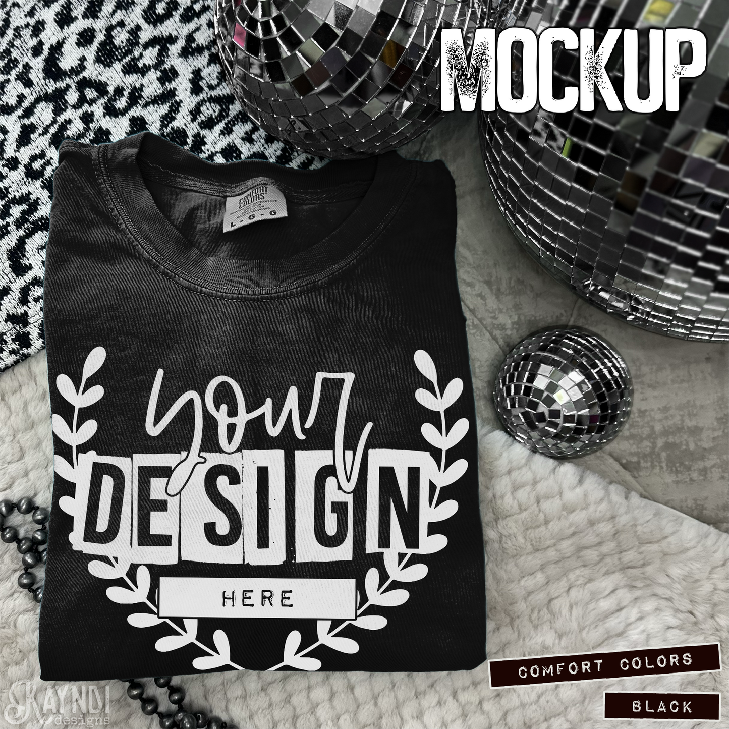 Comfort Colors Black High Quality JPG File Mock-up