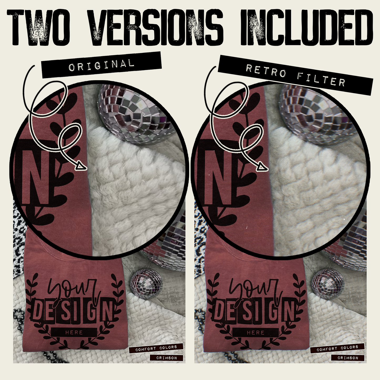 Comfort Colors Crimson High Quality JPG File Mock-up