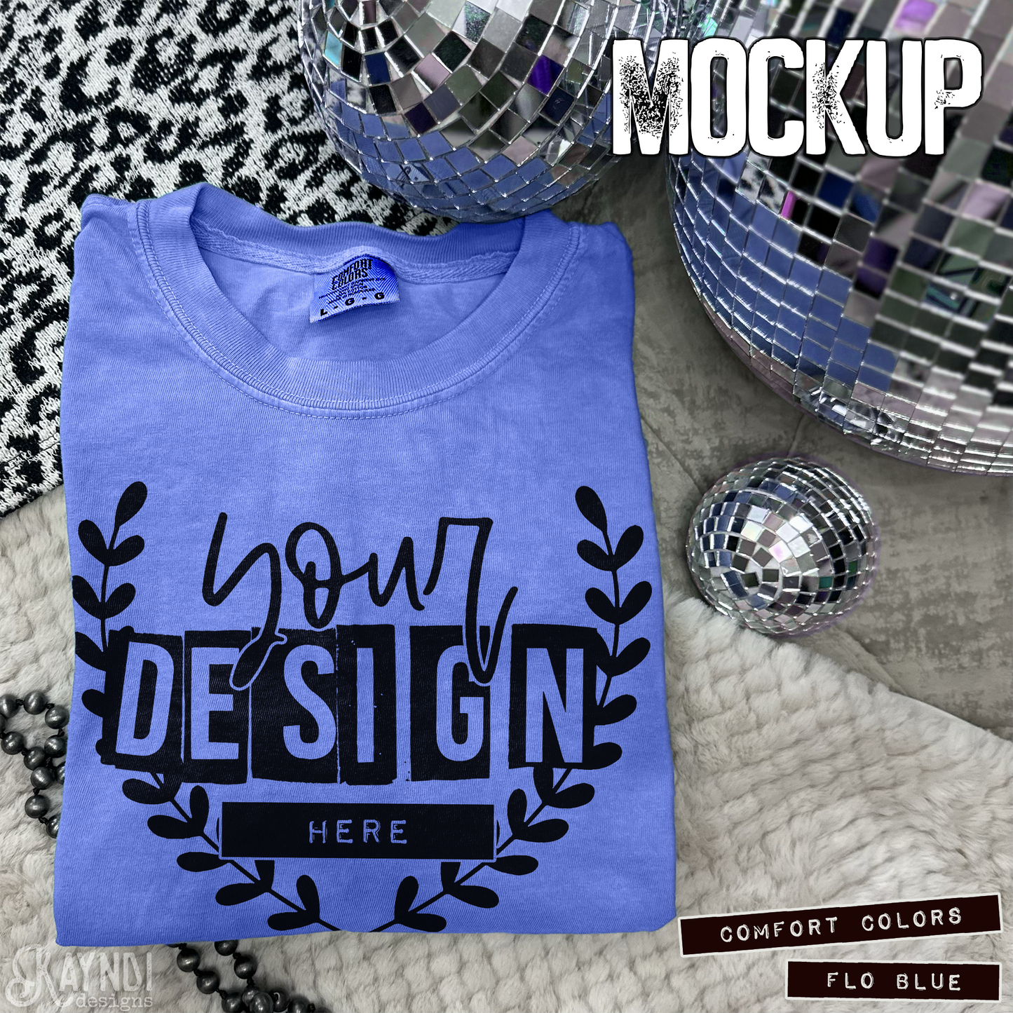 Comfort Colors Flo Blue High Quality JPG File Mock-up