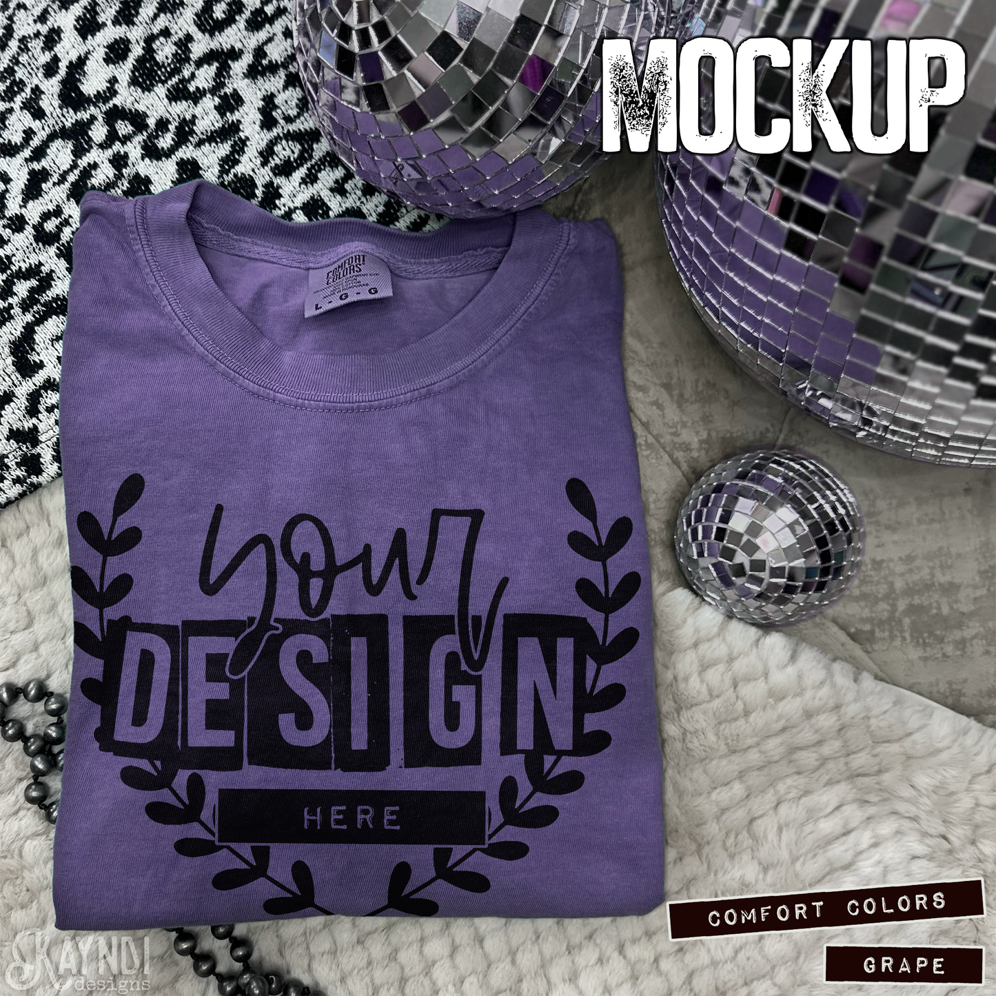 Comfort Colors Grape High Quality JPG File Mock-up