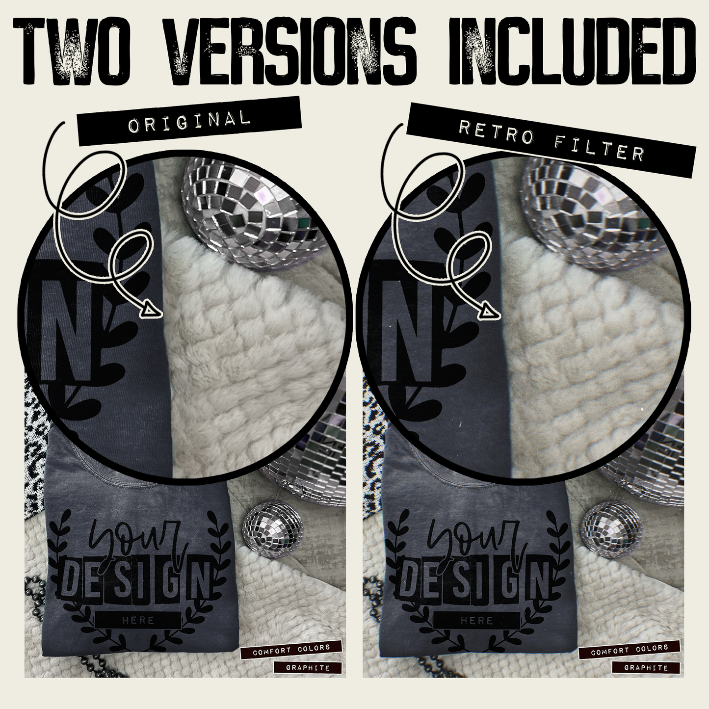 Comfort Colors Graphite High Quality PSD File with Smart Object Mock-up