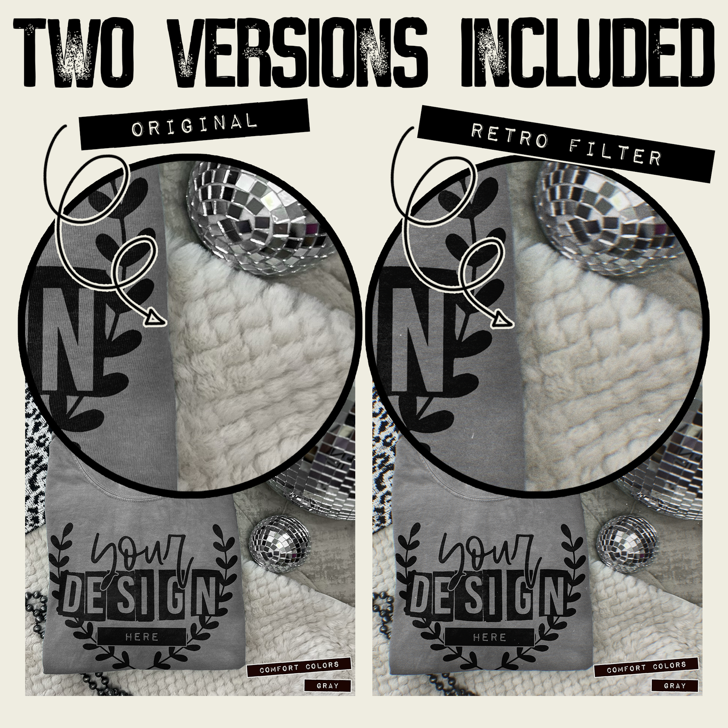 Comfort Colors Gray High Quality PSD File with Smart Object Mock-up