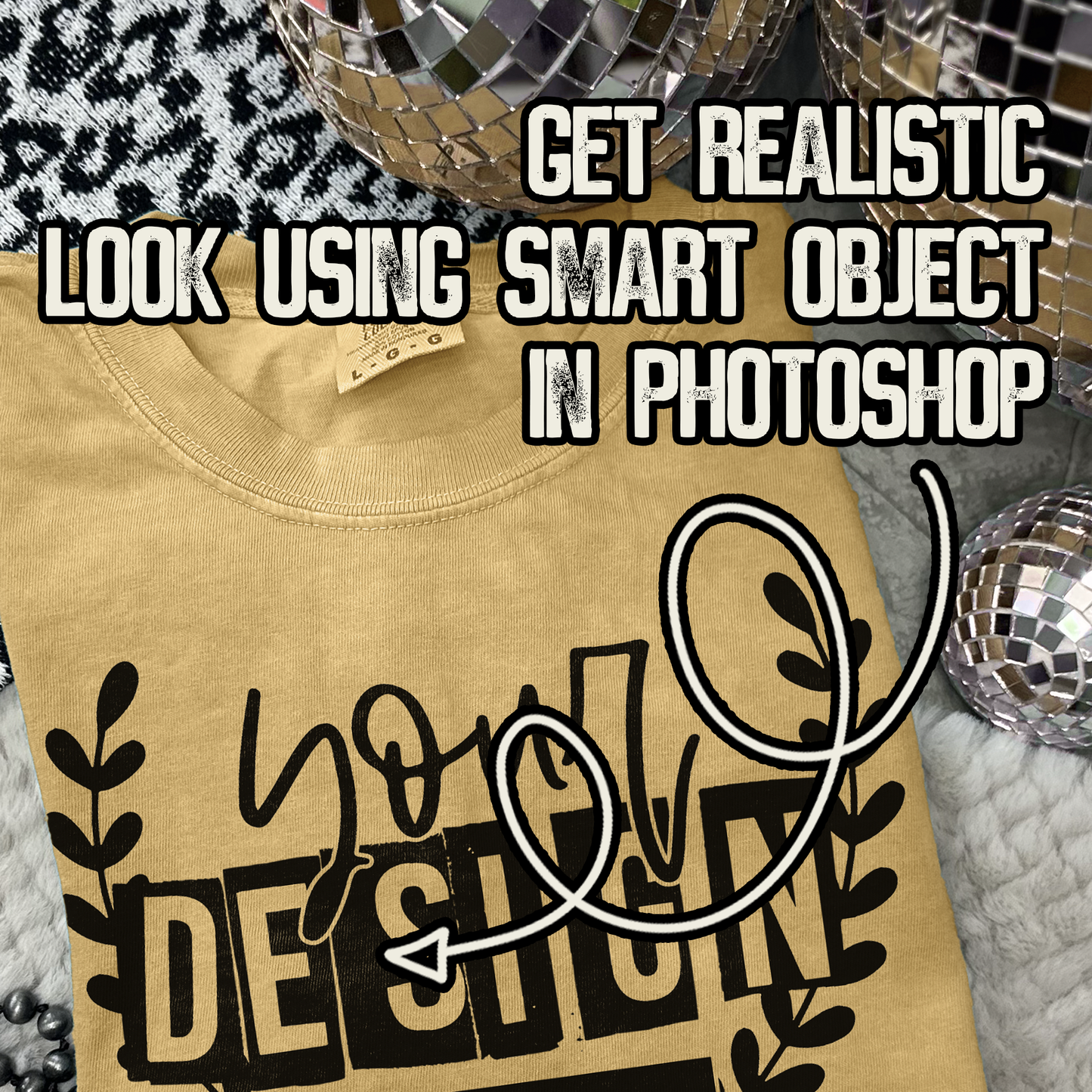 Comfort Colors Mustard High Quality PSD File with Smart Object Mock-up