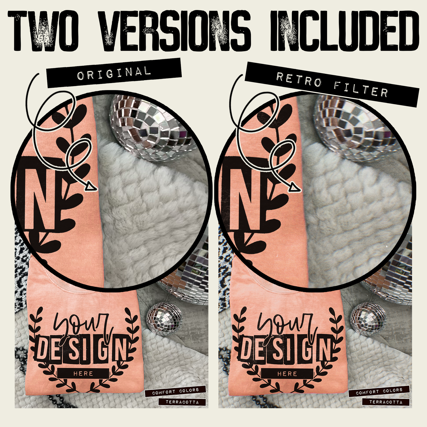 Comfort Colors Terracotta High Quality PSD File with Smart Object Mock-up