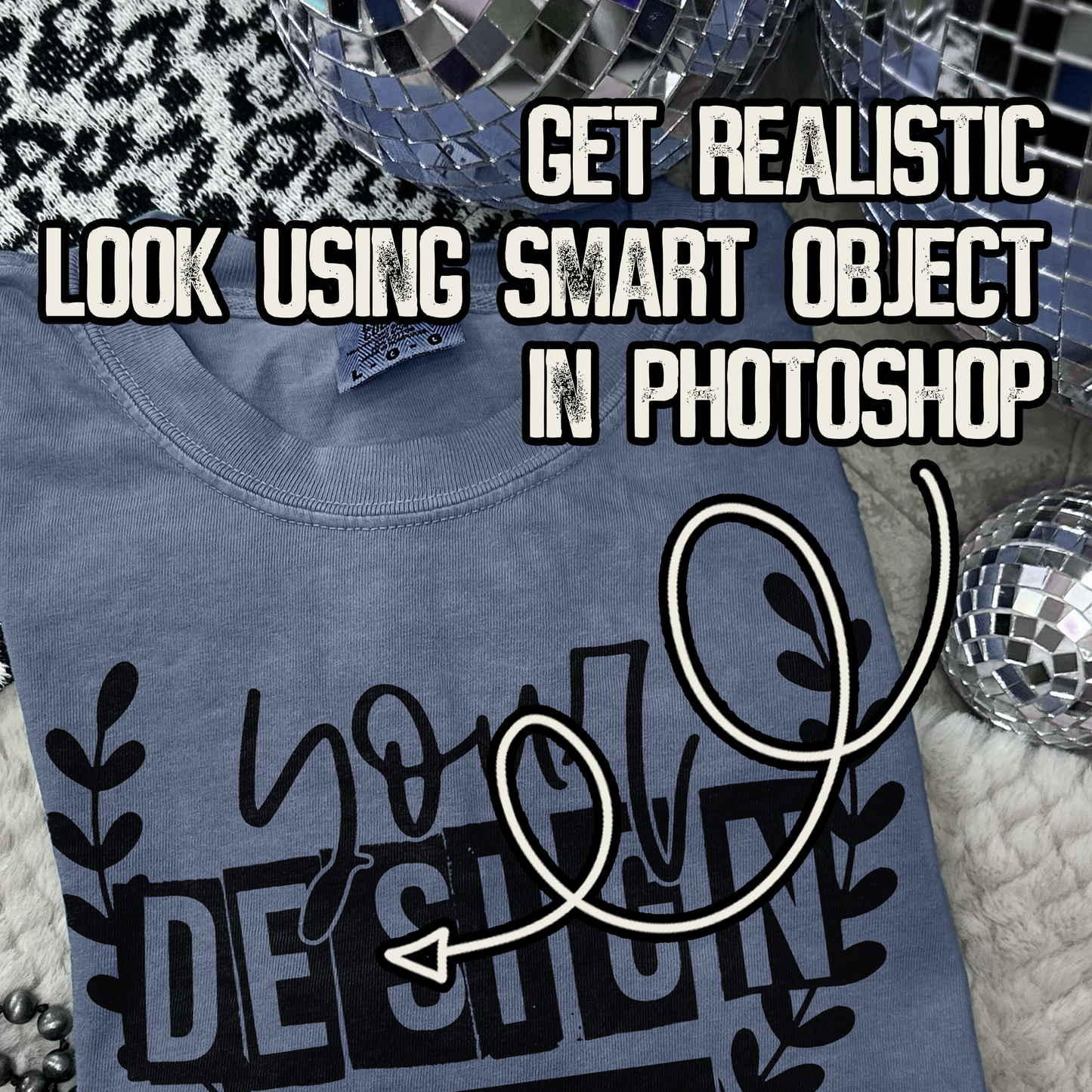 Comfort Colors Washed Denim High Quality PSD File with Smart Object Mock-up