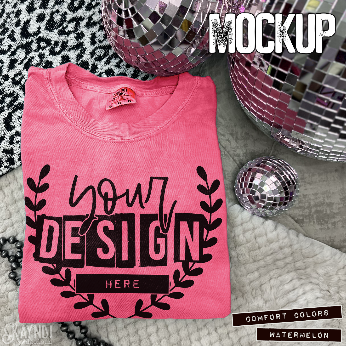 Comfort Colors Watermelon High Quality JPG File Mock-up