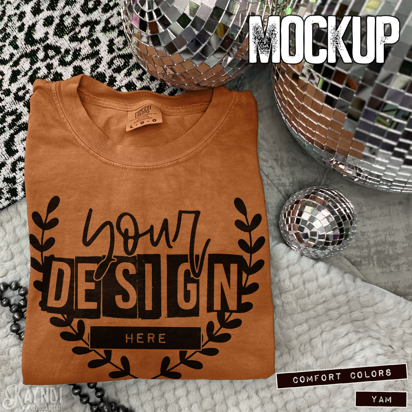 Comfort Colors Yam High Quality JPG File Mock-up