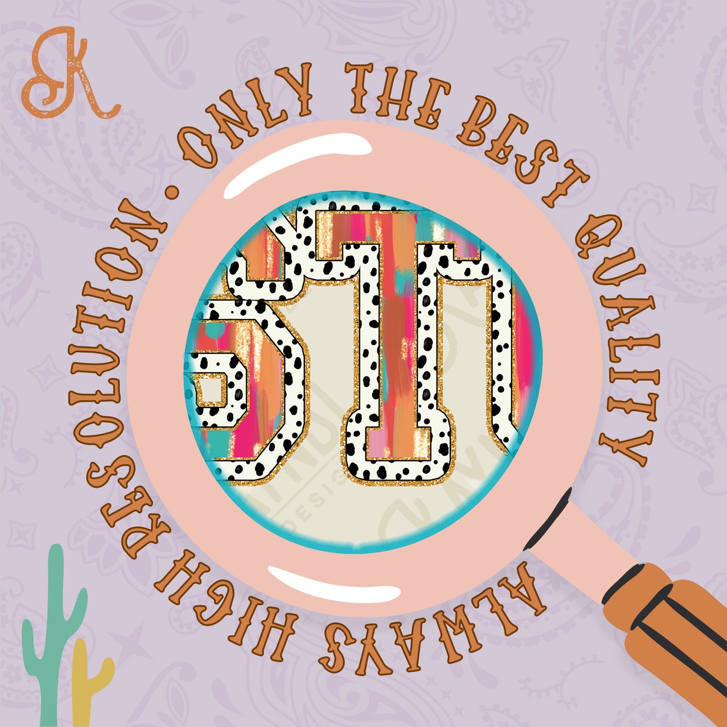 Custom Nickname Team Sports Design Sublimation Design PNG Digital Download Printable Pink Teal Gold Glitter Brushstrokes Mascot School Football Teacher Cheerleader Mama Mini