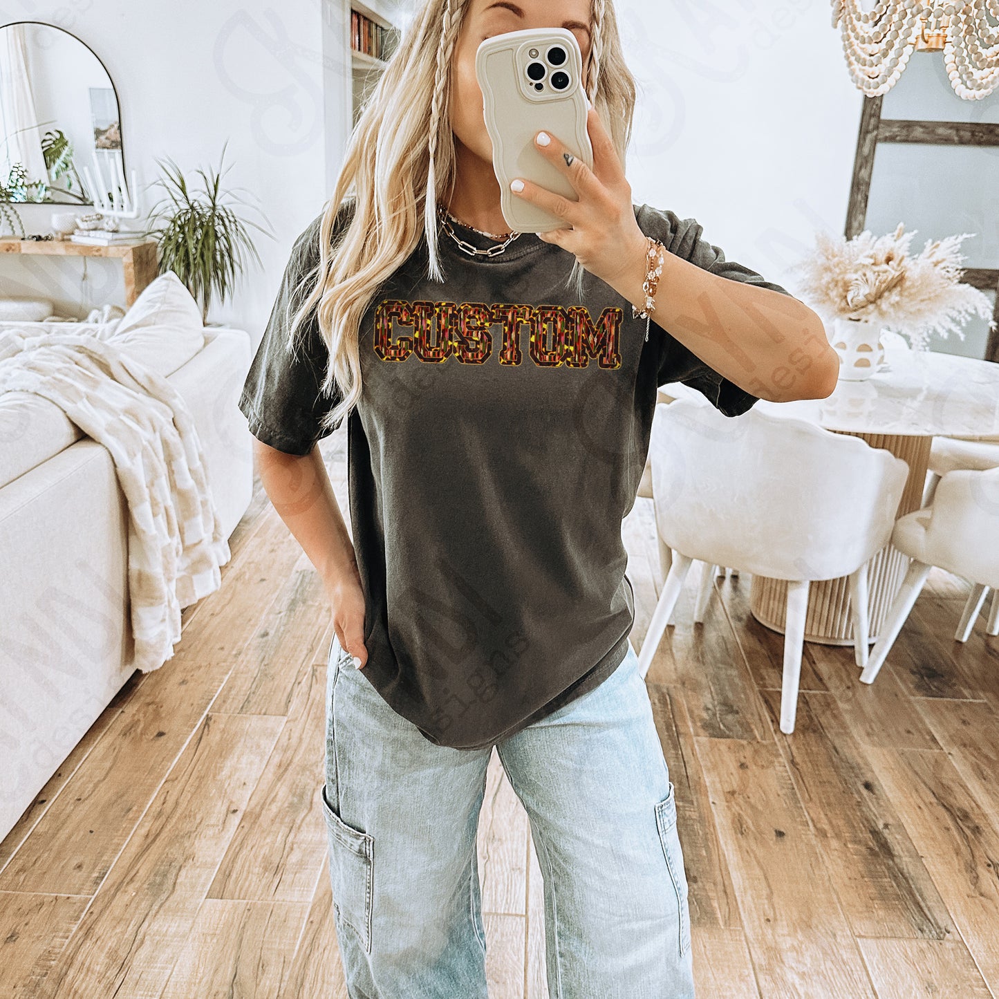 Custom Nickname Team Sports Design Sublimation Design PNG Digital Download Printable Tortoise Shell Gold Glitter Brushstrokes Mascot School Football Teacher Cheerleader Mama Mini