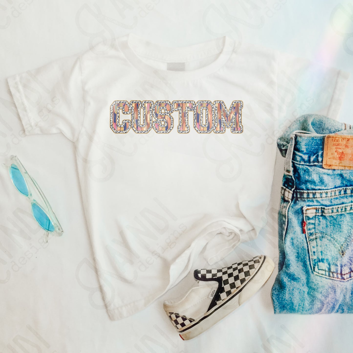 Custom Nickname Team Sports Design Sublimation Design PNG Digital Download Printable Pink Blue Gold Glitter Brushstrokes Mascot School Football Teacher Cheerleader Mama Mini