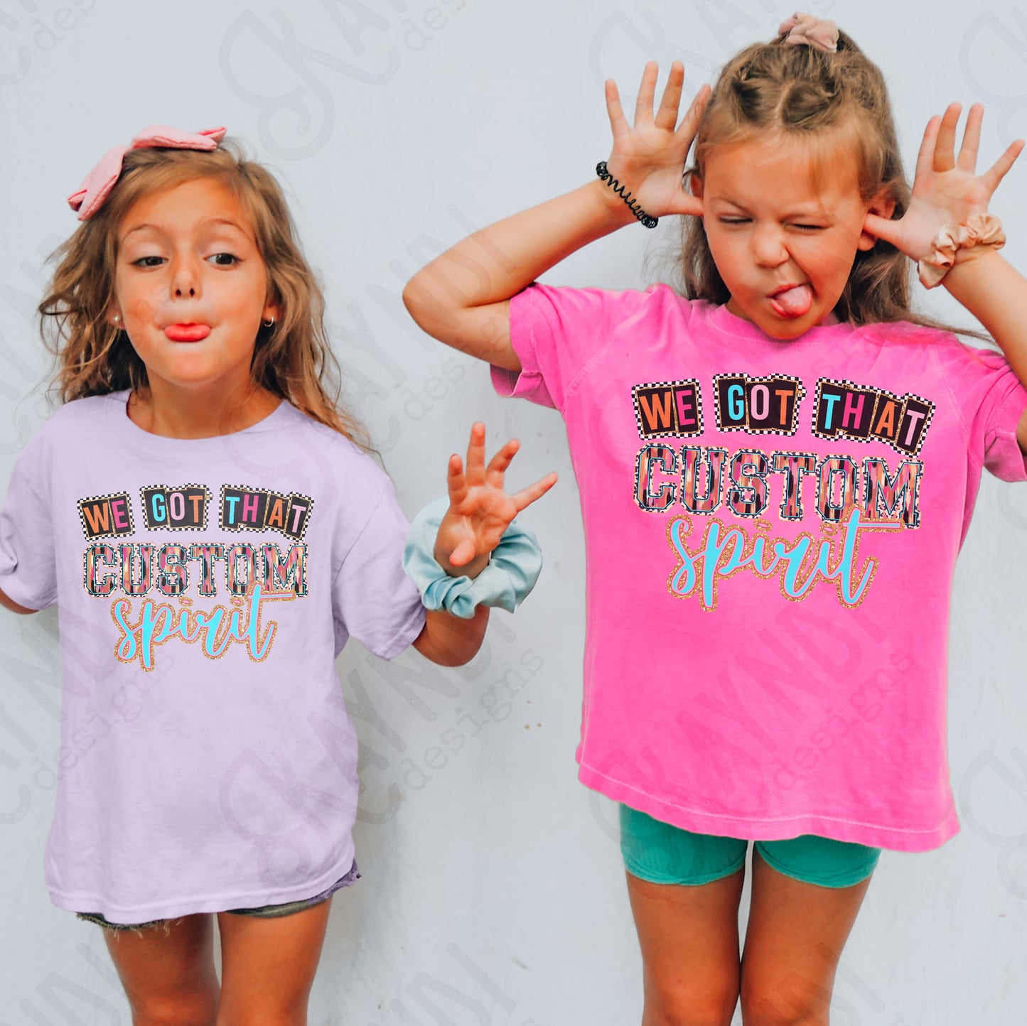 We Got that Team Spirit Custom Design Sublimation Design PNG Digital Download Printable Mascot Brushstrokes Glitter Cute School Design Football Cheerleader