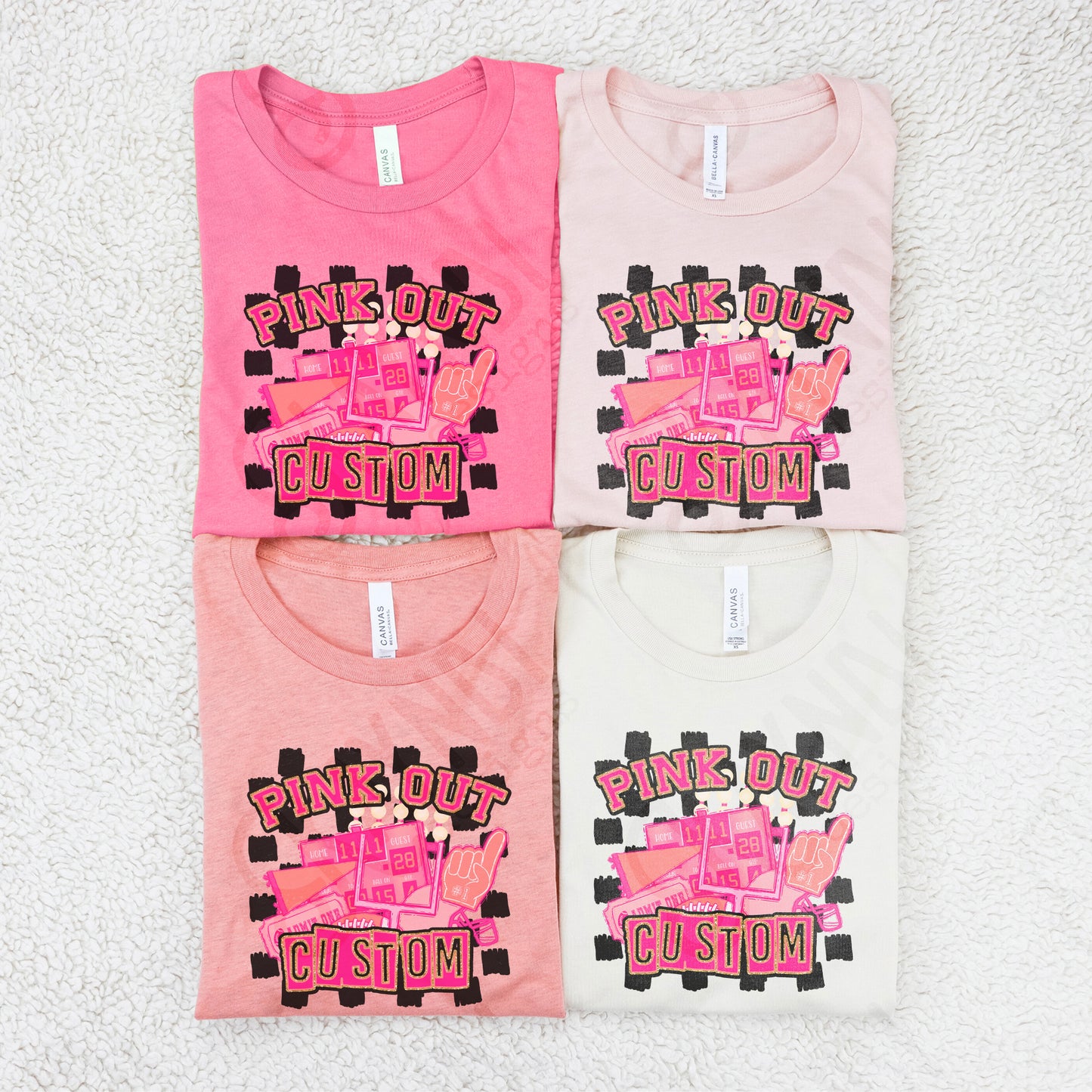 Pink Out Custom Mascot Pink Design Sublimation Design PNG Digital Download Printable Cute Girly Football Cheer Cheerleader